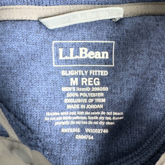 L.L.Bean Navy Blue Pullover Sweater Fleece - Picture 8 of 10